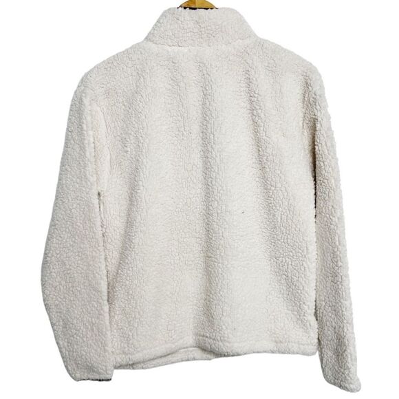 No Boundaries Sherpa Pullover Zip Jacket White and Black Size Large - Picture 2 of 5